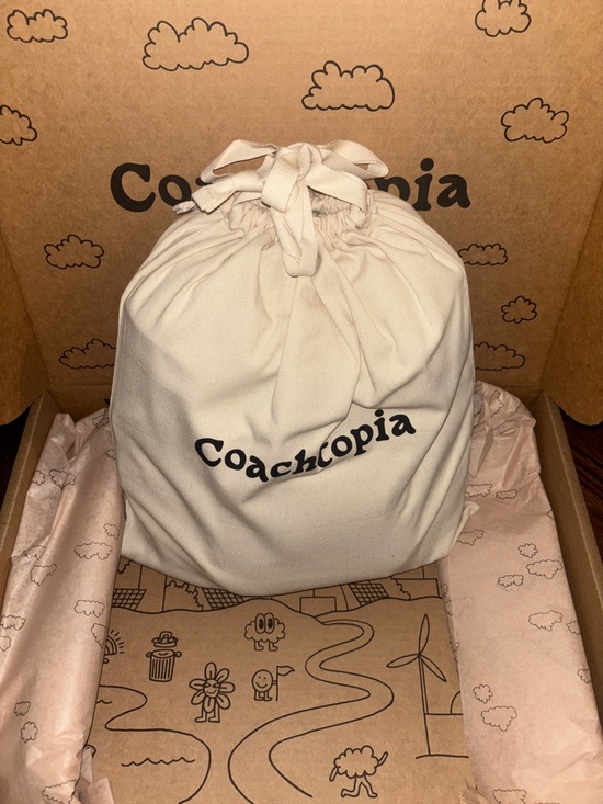 Coachtopia mini loop Backpack in lime green and Dust bag main image 14